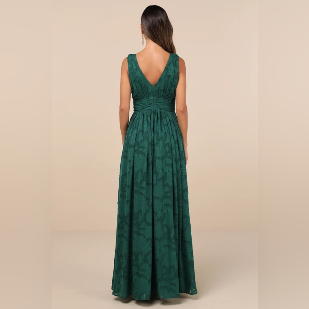 Lulus Sweet Sophistication Green Burnout Floral Maxi Dress - Picture 2 of 8